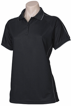 Other view of Women's Polo Shirt – Polyester – Black/Charcoal – 16 – P9925 – Resort Biz Cool™ – Biz Collection