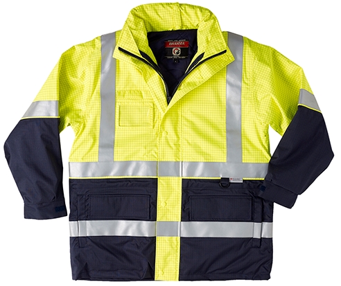 Other view of Brahma - Jacket - Platinum - Flame Retardant - Antistatic - Reflective - Yellow/Navy - M - 5141