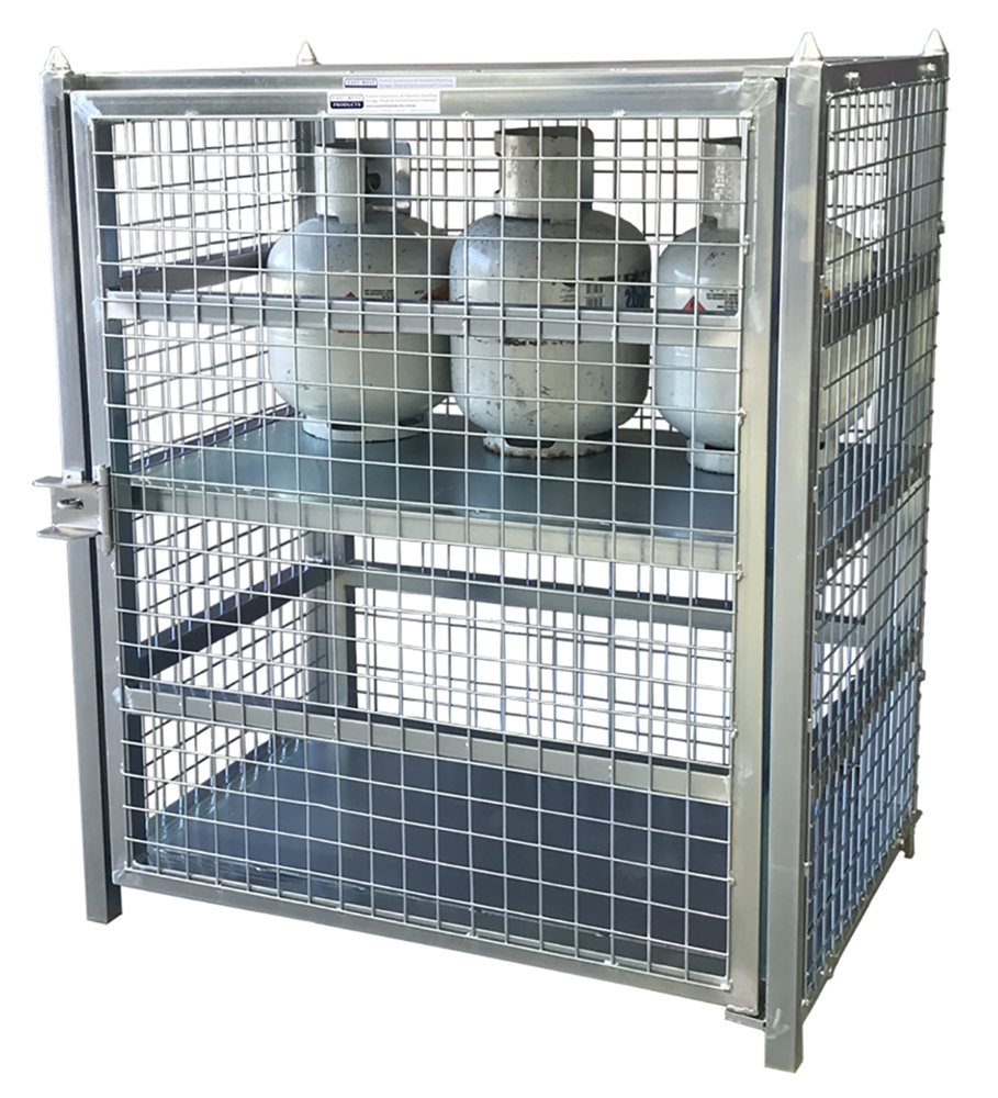 Other view of East West Engineering SGB129 Gas Cylinder Cage - Zinc - 12x9kg