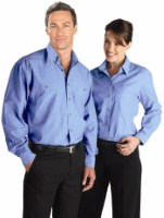 Other view of Men's Wringle Free Shirt – Cotton – Chambray Blue – X-Large – SH112 – Chambray – Biz Collection