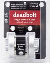 Other view of Deadbolt - Round Single Cylinder & Turn - Chrome - 65 mm - WDB80CPC - Trio - 6/Pack