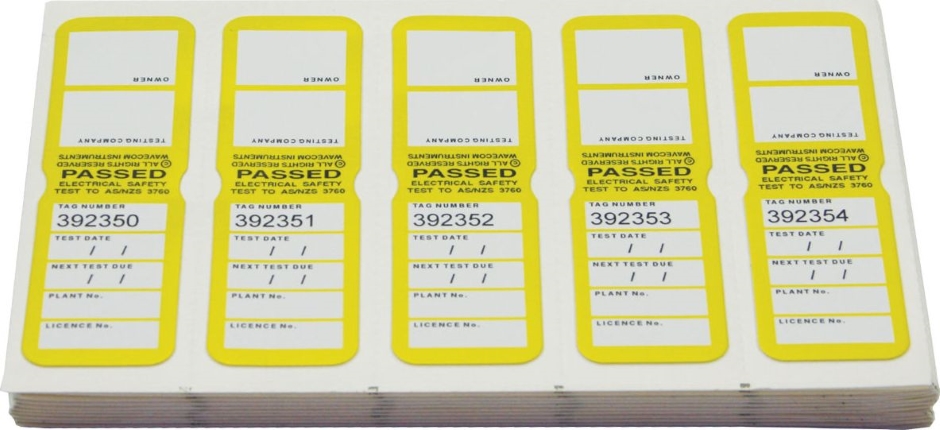 Other view of TAGS TEST TM WAVECOM YELLOW- Pack of 100