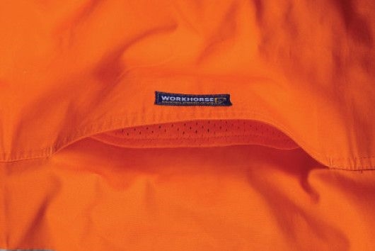 Other view of Workhorse MSH002 Men's High Visibility Vented Shirt Long Sleeve - Cotton - Orange - 2XL