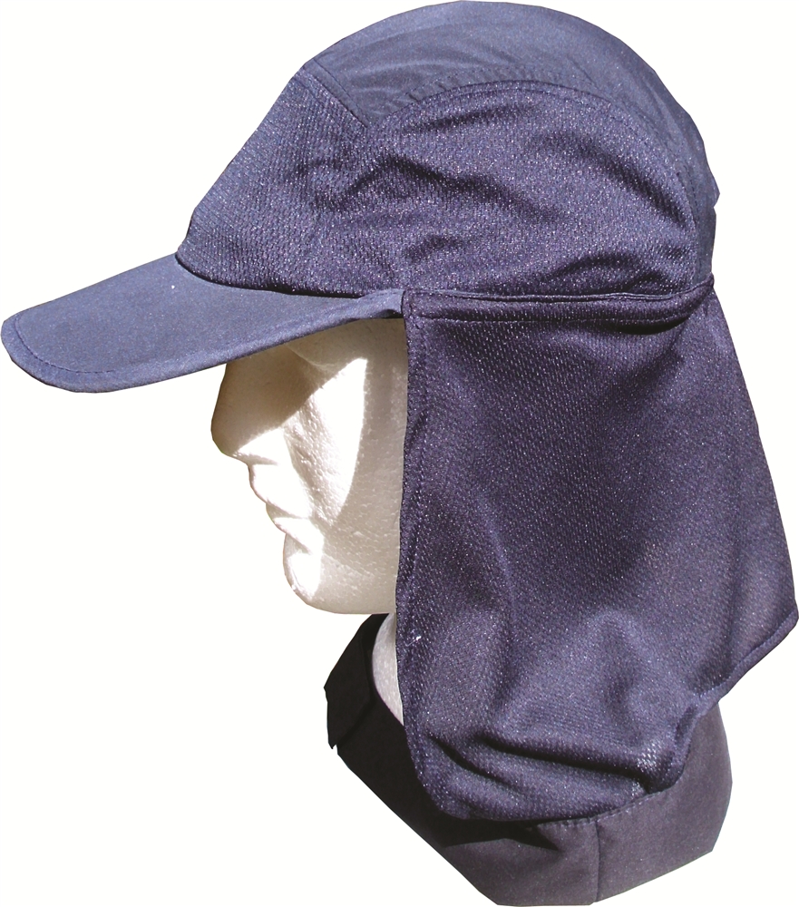 Other view of Cooleez 8002 Ventilated Peak Cap - With Cooling Neck Warp - Microfiber - Navy