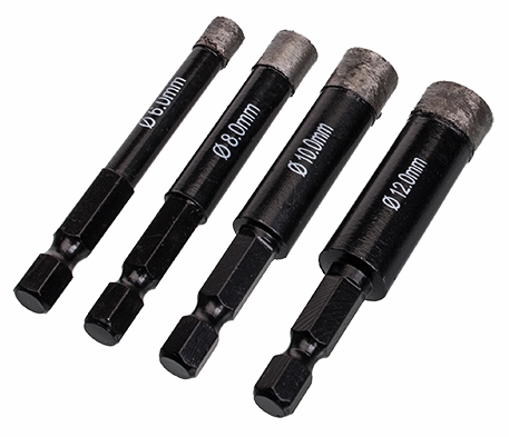 Other view of Wet Cut Diamond Core Bit - Water Cooling - 8 mm - For 1/4" Hex Electric or Battery Powered Drill - HDW70008 - Maxigear