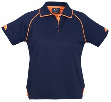 Other view of Bizcollection Ladies Polo T-Shirt – Cotton - Polyester – Navy/Fluorescent Orange – 24 – P29022 – Fusion Biz Cool™ – Biz Collection