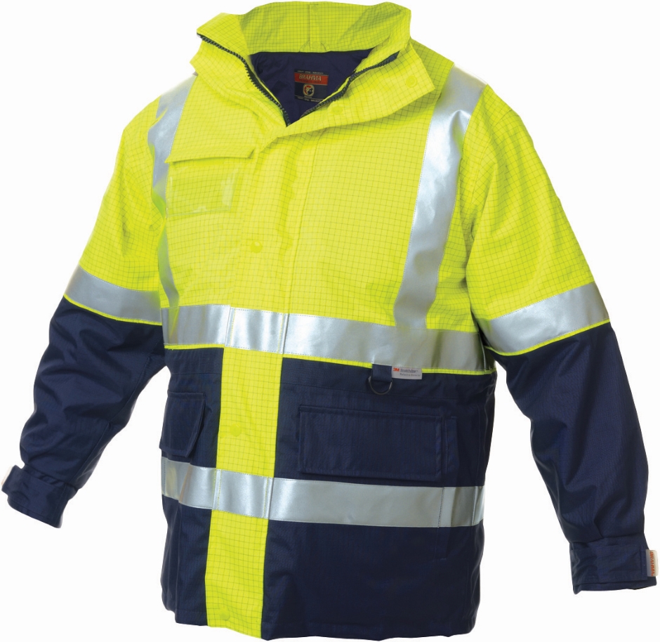 Other view of Brahma - Jacket - Platinum - Flame Retardant - Antistatic - Reflective - 5141 - Yellow/Navy - XL - 5143