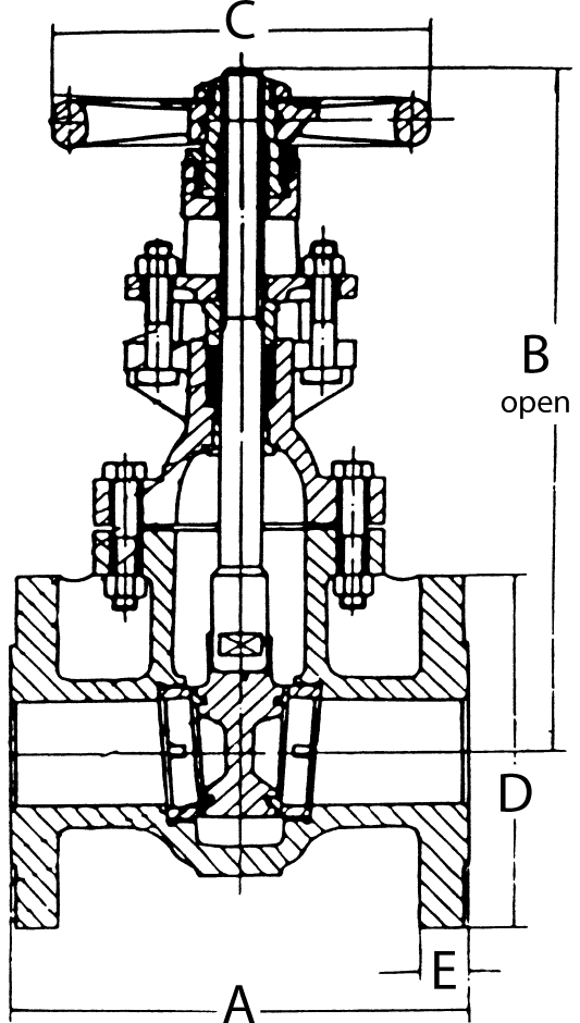 Other view of AAP VALVE GATE CAST IRON (OS&Y) 601 50MM