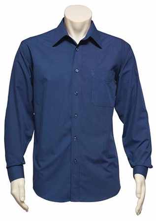 Other view of Bizcollection Easy Fit Men's Yarn Dyed Shirt – Cotton - Polyester – Navy – Medium – SH816 – Micro Check – Biz Collection